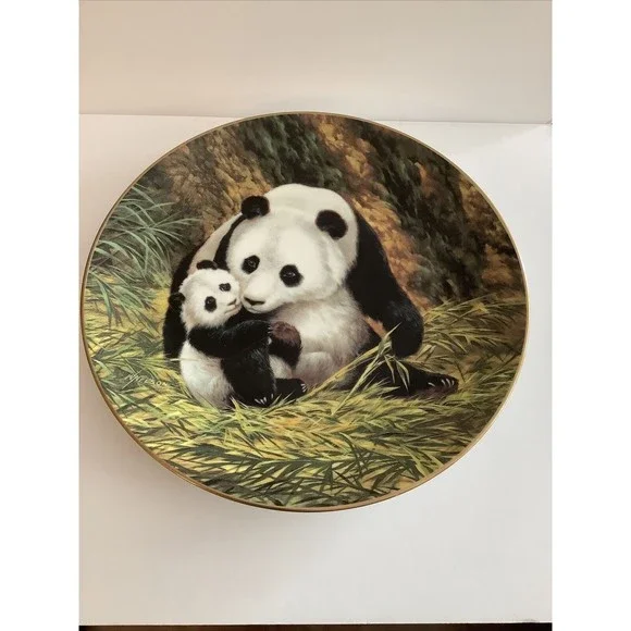 The Panda By Will Nelson Bradex Collector Plate Endangered Species 1988 Series - Picture 1 of 6